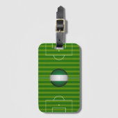 Voetbal met Nigeriaanse vlag Bagagelabel (Voorkant (verticaal))