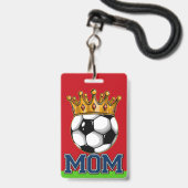 Voetbal Moeder Badge (Voorzijde met lanyard)