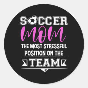 Voetbal Moeder Gameday Voetbal Moeder Ronde Sticker