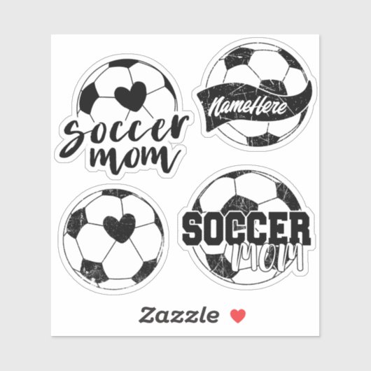 Voetbal Moeder Gepersonaliseerde Sticker Pack (Vel)
