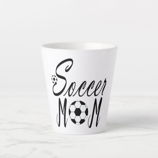 Voetbal moeder latte koffie mokken (Voorkant)
