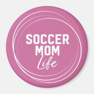 Voetbal Moeder Leven Magneet - Roze