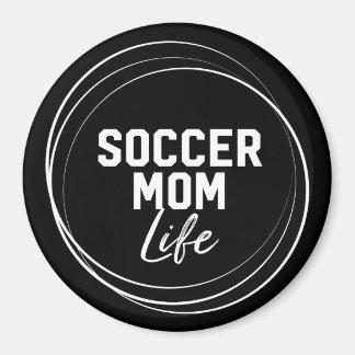 Voetbal Moeder Leven Magneet - Zwart