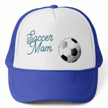 Voetbal Moeder Pet Blauw en Wit