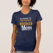 Voetbal Moeder Retro Tekst Design 2 T-shirt (Voorkant)