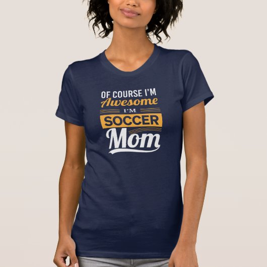 Voetbal Moeder Retro Tekst Design 2 T-shirt (Voorkant)