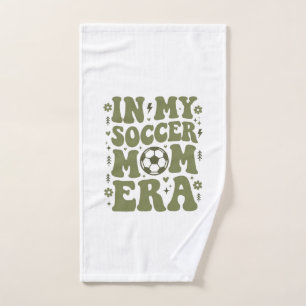 Voetbal Moeder Tijdperk Vintage Sport Moeder Shirt Handdoek