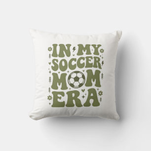 Voetbal Moeder Tijdperk Vintage Sport Moeder Shirt Kussen