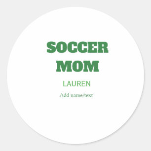 VOETBAL MOEDER VOETBAL MOEDERDAG CADOS GROEN EENVO RONDE STICKER