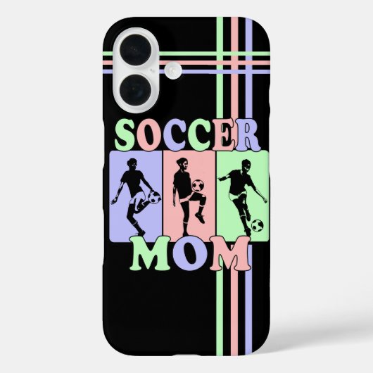 Voetbal Mom Pastels Case-Mate iPhone Case (Achterkant)