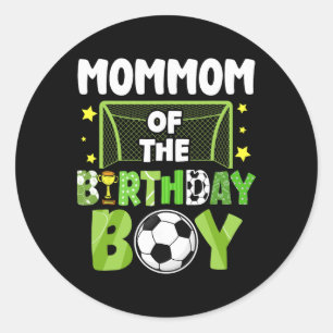 Voetbal Mommom Verjaardag Jongen Feest Voetbal Fam Ronde Sticker