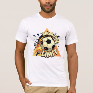Voetbal Motivatie Break The Limit Voetbal Vuur Doe T-shirt