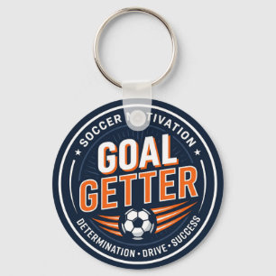 Voetbal Motivatie Doelpunt Maker; Voetballiefhebbe Sleutelhanger