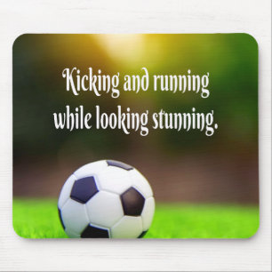Voetbal Motiverend Inspirerend Groen Veld Muismat