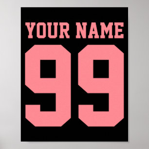 Voetbal Naam Nummer Jongen Meisje Persoonlijk Poster