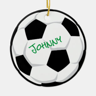Voetbal NAAM TEAM JAAR Gepersonaliseerd Ornament