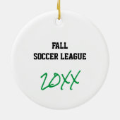 Voetbal NAAM TEAM JAAR Gepersonaliseerd Ornament (Achterkant)