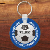 Voetbal Naam team team aangepaste naam Sleutelhanger (Voorkant)