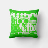 Voetbal; Neon Green Stripes Kussen (Achterkant)