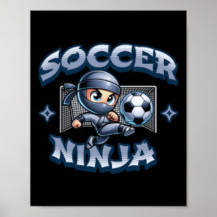 Voetbal Ninja Speler Vechtkunst Karate Poster
