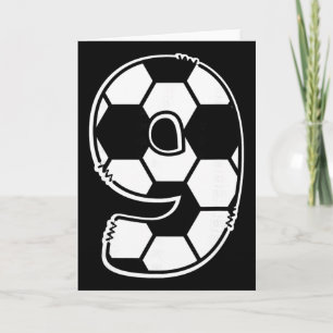 Voetbal Nummer 9 Kinderen Verjaardag Voetbal Wisku Kaart
