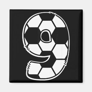 Voetbal Nummer 9 Kinderen Verjaardag Voetbal Wisku Magneet