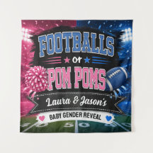 Voetbal of Pom Poms Feestbanner, Geslacht Onthulli