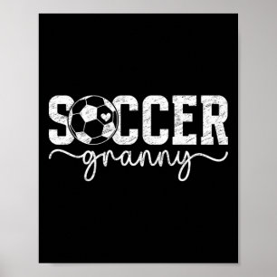 Voetbal Oma Grootmoeder Trotse Oma Van Een Voetbal Poster