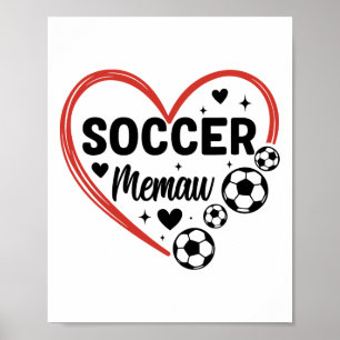 Voetbal Oma Hart Voetbalspeler Oma Poster