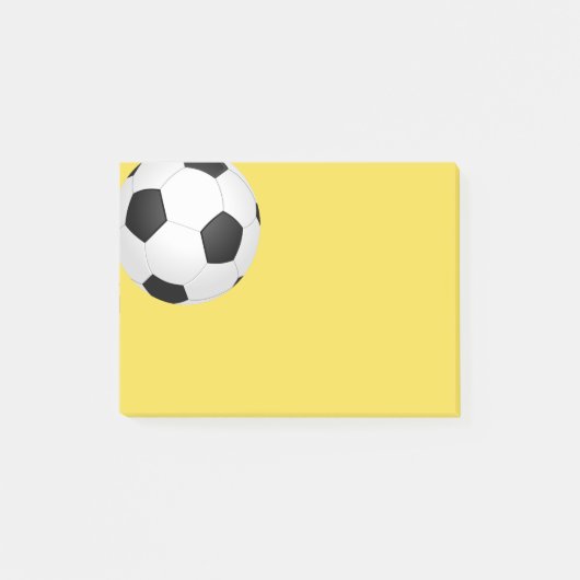 voetbal ontwerp post geel post-it® notes (Voorkant)