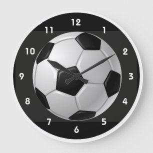 Voetbal ontwerpwandklok grote klok
