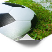 Voetbal op de grasslak foto afdruk (Hoek)