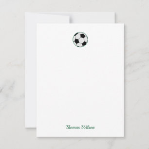 voetbal op maat notitiekaartje