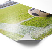 Voetbal op vaste lijn foto afdruk (Hoek)