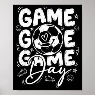 Voetbal op wedstrijd dag poster