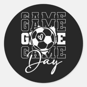 Voetbal op wedstrijd dag ronde sticker