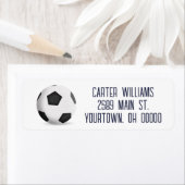 Voetbal op wit etiket (Insitu)