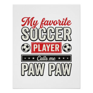 Voetbal Opa Opa Vintage Speler Opa Shirt Ontwerp Perfect Poster