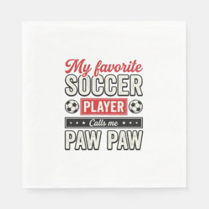 Voetbal Opa Opa Vintage Speler Opa Shirt Ontwerp Servet