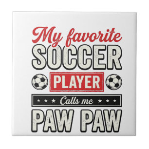 Voetbal Opa Opa Vintage Speler Opa Shirt Ontwerp Tegeltje