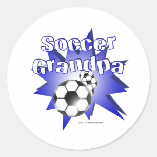 Voetbal Opa Ronde Sticker