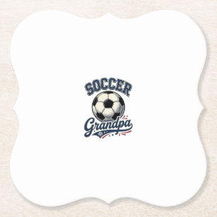 Voetbal Opa Vintage Gravure Shirt Ontwerp_1 Kartonnen Onderzetters