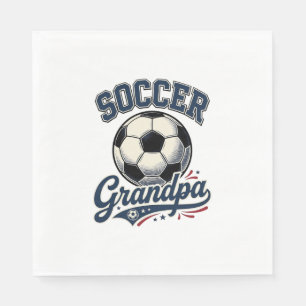 Voetbal Opa Vintage Gravure Shirt Ontwerp_1 Servet