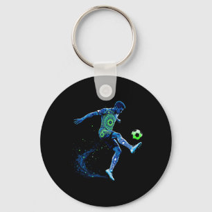 Voetbal Opa Voetbalspeler Wedstrijd Dag Vaderdag Sleutelhanger