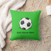 Voetbal over de groene achtergrond kussen (Deken)