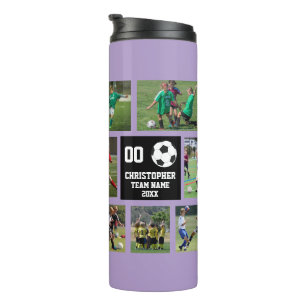 Voetbal Paarse Thermosbeker