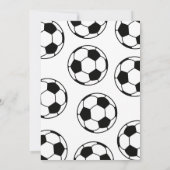 Voetbal Paarse Verjaardag Kaart (Achterkant)