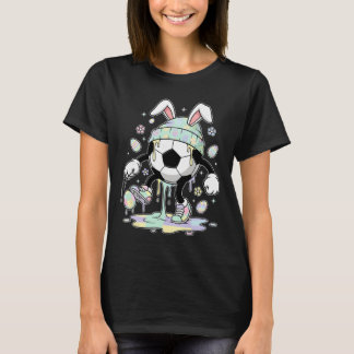 Voetbal Paashaas Ei Drip Ijs Kinderen Jongens Gi T-shirt