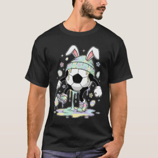 Voetbal Paashaas Ei Drip Ijs Kinderen Jongens Gi T-shirt