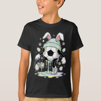 Voetbal Paashaas Ei Drip Ijs Kinderen Jongens Gi T-shirt
